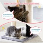 Small 4-in-1 Cat Tree Tower With Self-grooming Brush And Natural Sisal Scratching Post - Image 9