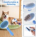 7pcs Pet Grooming Kit, Self-Cleaning Brush Shedding Kit With Nail Clipper, Flea Comb, Shampoo Bath Brush, Finger Toothbrush - Image 7