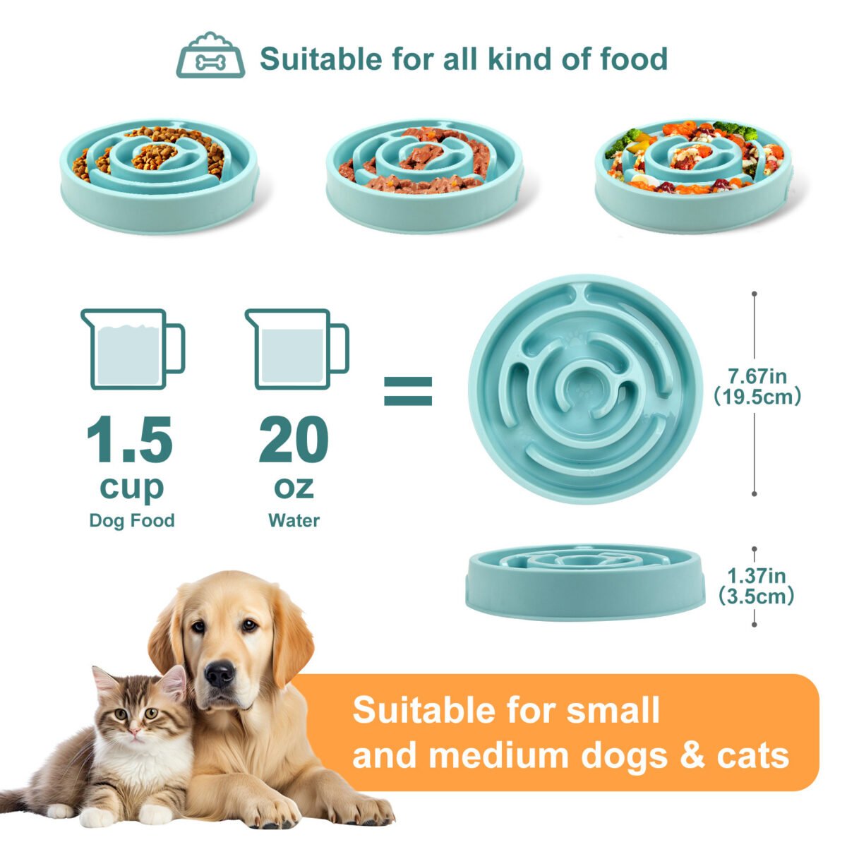 Slow Feeder Dog Bowls Silicone Dog Puzzle Feeder Bowl For Healthy Eating Puppy Slow Feeder Bowl Anti-Choking Dog Slow Feeder Bowls - Image 7