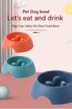 Pet Dog Slow Food Bowl Feeder Color - Image 3