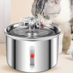 Pet Automatic Water Dispenser Stainless Steel Smart Small Flower Fountain - Image 2