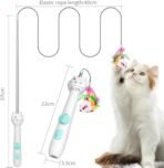 Cat Toy Interactive Rechargeable Laser Pointer Cat Wand With Feather Toy 2-in-1 Cat Toy For Indoor Cat Kitten Pet Laser Toy For Playing - Image 3