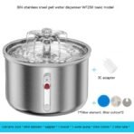 Pet Automatic Water Dispenser Stainless Steel Smart Small Flower Fountain - Image 4