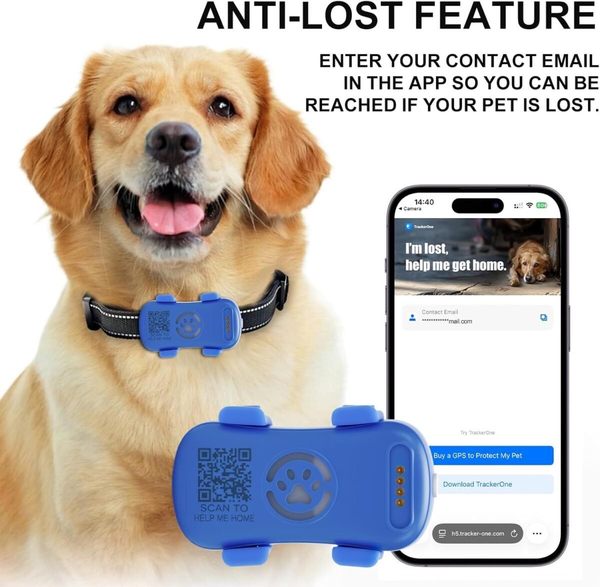 Dog GPS Tracker Real Time, Anti-Lost Pet Tracker With Geofence, Flash Light And Sound Alarm, Unlimited Distance Tracking, Fits Most Pet Collars, Subscription Required - Image 3
