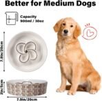 Ceramic Slow Feeder Dog Bowl Slow Feeder Dog Bowl For Medium Large Anti-Choking Slow Eating Dog Bowl Non Slip Dog Bowl Slow Feeder - Image 4