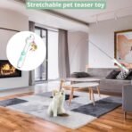 Cat Toy Interactive Rechargeable Laser Pointer Cat Wand With Feather Toy 2-in-1 Cat Toy For Indoor Cat Kitten Pet Laser Toy For Playing - Image 6