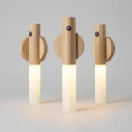 Auto Led Usb Magnetic Wood Wireless Night Light Corridors Porch Lights Pir Motion Sensor Wall Light Cabinet Lamp 2