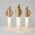 Auto Led Usb Magnetic Wood Wireless Night Light Corridors Porch Lights Pir Motion Sensor Wall Light Cabinet Lamp 2