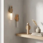 Auto Led Usb Magnetic Wood Wireless Night Light Corridors Porch Lights Pir Motion Sensor Wall Light Cabinet Lamp 3
