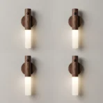 Auto Led Usb Magnetic Wood Wireless Night Light Corridors Porch Lights Pir Motion Sensor Wall Light Cabinet Lamp 5