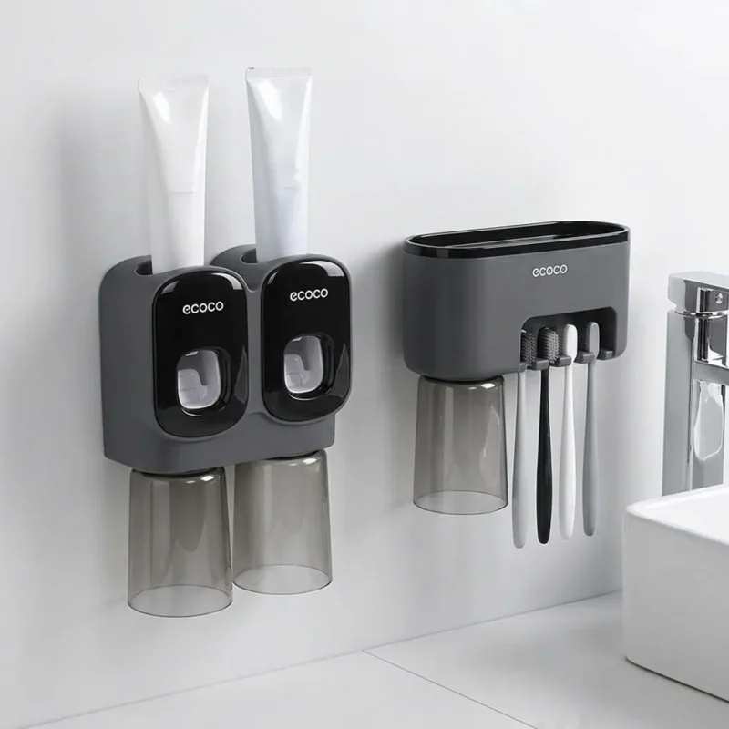 Bathroom Accessories Wall Mounted Automatic Toothpaste Holder Dispenser 1
