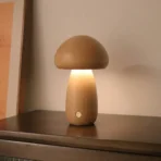 Bring Nature Indoors Heart Warming Wooden Mushroom Night Light 5