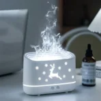 Elk Flame Humidifier Diffuser Mute Household Atmosphere Lamp Christmas Home Decorations 2
