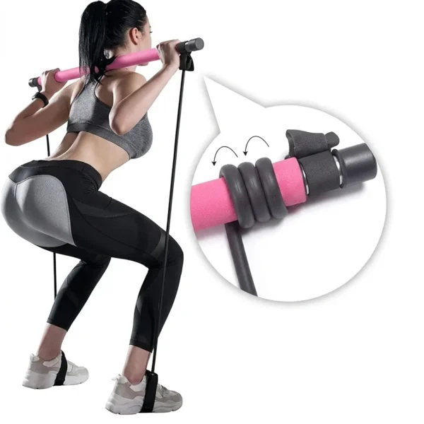 Ultimate Pilates Studio At Home Multi Functional Resistance Band Bar