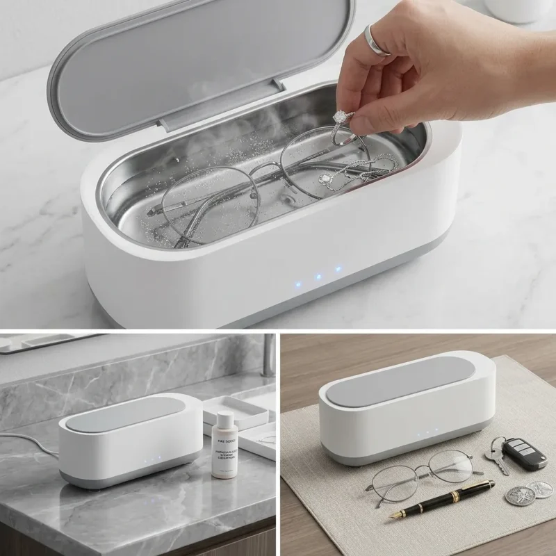 Ultrasonic Cleaner High Frequency Vibration Wash Machine Washing Jewelry Glasses Watch Ring Dentures Cleaner 2