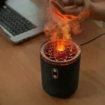 Volcanic Aroma Diffuser Jellyfish Mist Humidifier Flame Effect Air Diffuser Essential Oil Volcano Lamp Zen Home Decor Ultrasonic Atmosphere Humidifier 2